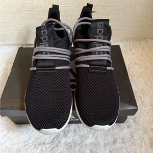 Adidas Black Sneakers with Gray Laces